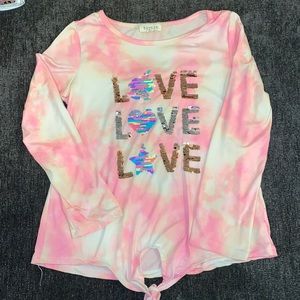 Tie dye pink long sleeve